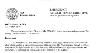 ABD Federal Havacılık Dairesi, Alaska Havayolları'na ait yolcu uçağının kabin kapısının kopması sonucu 171 Boeing 737 Max 9 tipi uçağın kullanımını askıya aldı