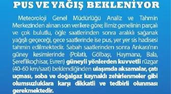 Ankara Valiliği'nden kuvvetli rüzgar uyarısı