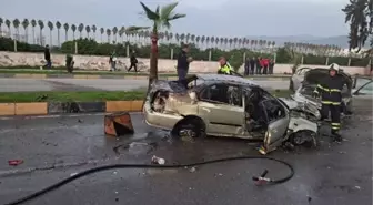 Dörtyol'da korkunç kaza: Otomobillerden biri alev aldı, 4 kişi yaralandı