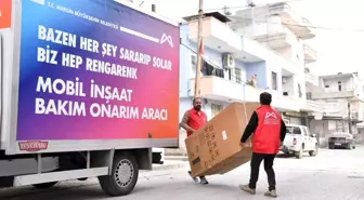 Mersin Büyükşehir Belediyesi Yangında Zarar Gören Aileye Eşya Desteği Verdi