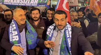 AK Parti Rize Belediye Başkan Adayı Rahmi Metin Coşkuyla Karşılandı