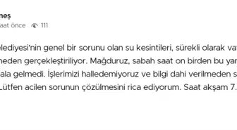 Çankırı il merkezinde sürekli olarak yaşanan su kesintileri tepkiye sebep oldu