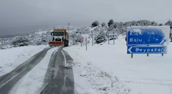 Beypazarı ilçesinde kar yağışı