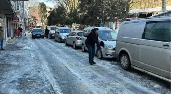 Tekirdağ'da Kar Yağışının Ardından Buzlanma