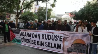 Adana'da İsrail'in Gazze'ye yönelik saldırılarına tepki