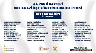 AK Parti Melikgazi İlçe Başkanlığı'nda yönetim belirlendi