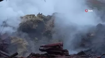 Kırıkkale'de ahır ve samanlık yangını