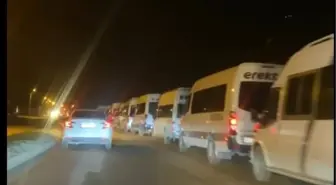 Erbaa'da servis şoförleri taşıma fiyatlarına tepki gösterdi