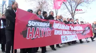 Engelli Vatandaşlar İsrail ve PKK'ya Karşı Protesto Düzenledi