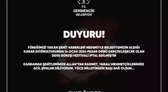 Aydın'da terörist saldırı sonucu şehit olan askerler nedeniyle deve güreşi festivali iptal edildi