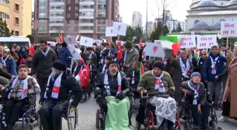 Engellilerden Şehitlere Rahmet, İsrail ve Yandaşlarına Lanet Yürüyüşü