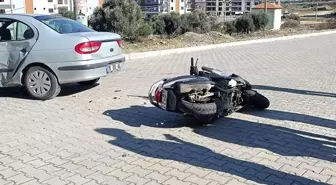 Manisa'da otomobil ile motosiklet çarpıştı, 2 çocuk yaralandı