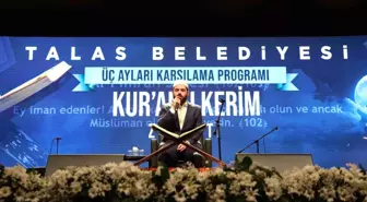 Talas Belediyesi Üç Ayları Muhteşem Kur'an-ı Kerim Ziyafetiyle Karşıladı