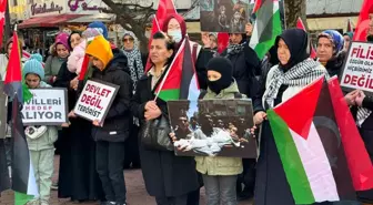 Yalova'da İsrail'in Gazze Şeridi'ne yönelik saldırıları protesto edildi