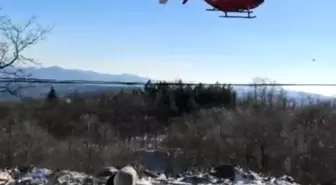 Samsun'da Kocadağ'da elektrik akımına kapılan vatandaşa ambulans helikopter yardımı