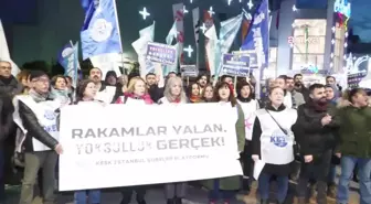 Kesk'ten İstanbul'da Tüik ve Zam Protestosu: 'Sahte Veriler Açıklandıkça Bugün Yapılan Artışların 1-2 Ay İçinde Karşılığı Kalmayacak'