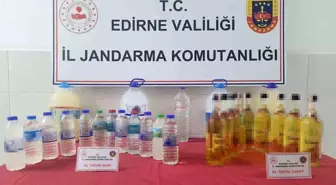 Edirne'de evde kaçak içki operasyonu