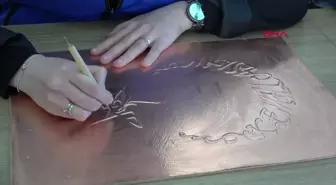 SİVAS'ta Gençlik Merkezi'nde şehitler için bakır rölyef projesi