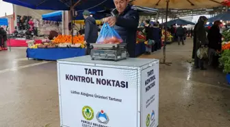 Ferizli Belediyesi Kapalı Pazar Yeri'nde Tartı Kontrol Noktası Uygulaması Başlattı