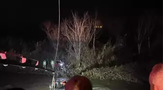 Siirt'te çaya düşen otomobilin sürücüsü vinç yardımıyla kurtarıldı