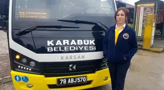 Karabük'ün tek kadın minibüs şoförü göreve başladı