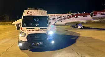 Mardin'de beyin kanaması geçiren yaşlı hasta ambulans uçakla Ankara'ya sevk edildi