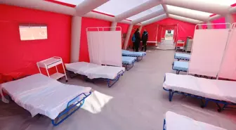 Kırklareli'nde sahra hastanesi kurulumu tatbikatı gerçekleştirildi
