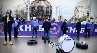 Sofya'da Belediye Otobüsü Şoförleri Çalışma Koşullarını Protesto Etti