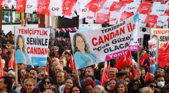 AK Parti ve CHP Tekirdağ Büyükşehir Belediye Başkan adayları partililerce karşılandı