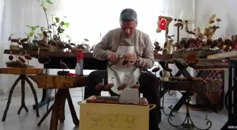 Malatya'da İsmail Kılınç, Tabiattan Sanat Eserleri Yapıyor