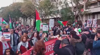 İspanya'da Filistin'e destek yürüyüşleri düzenlendi