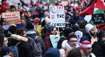 Brüksel'de Gazze için ateşkes çağrısıyla yürüyüş düzenlendi