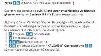 İzmir'de 11 göçmen kaçakçısı ve 92 düzensiz göçmen yakalandı