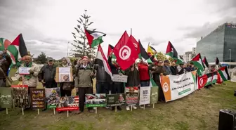 Tunus'ta Filistin'e Destek Gösterisi: İsrail'in Gazze'ye Saldırıları Protesto Edildi