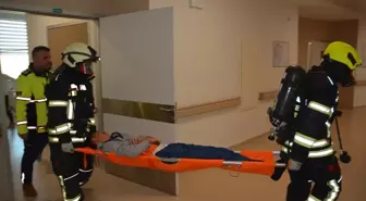 Mersin'de Tarsus Devlet Hastanesi'nde yangın tatbikatı gerçekleştirildi