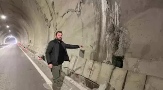 Artvin-Yusufeli Karayolu T14 Tünelinde Çatlaklar ve Açılmalar Oluştu