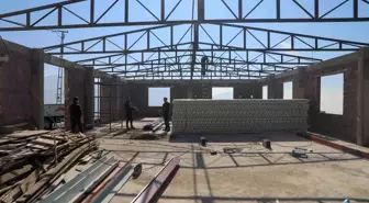 Aydın Köşk ilçesinde düğün salonu yapımı devam ediyor