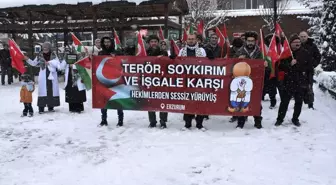 Erzurum'da Hekimler İsrail'in Gazze'ye Yönelik Saldırılarını Protesto Etti