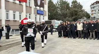 Hendek'te kaza sonucu şehit olan polis memuru son yolculuğuna uğurlandı