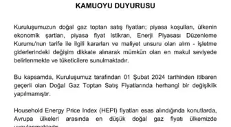 Doğal gaza şubat ayında zam yok