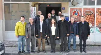 Çine Belediye Başkanı Mehmet Kıvrak, Çine Esnaf ve Sanatkarlar Odası Başkanı Metin Uyar'ı ziyaret etti