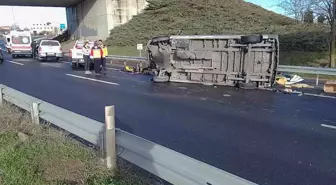 Tekirdağ Çorlu'da Panelvan Minibüsün Devrilmesi Sonucu 1 Kişi Öldü, 1 Kişi Yaralandı