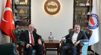 OMÜ Rektörü Yavuz Ünal, Memur-Sen Genel Başkanı Ali Yalçın'ı ziyaret etti