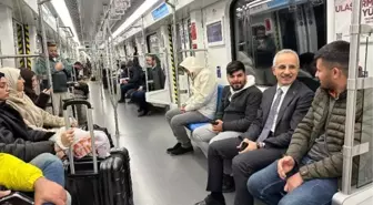 Ulaştırma Bakanı Uraloğlu, İstanbul Havalimanı'na yeni metro hattıyla ulaştı