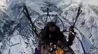 Erzincan'da Gökyüzünde Kahvaltı Viral Oldu