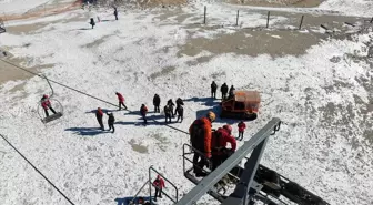 Davraz Kayak Merkezi'nde kurtarma tatbikatı gerçekleştirildi