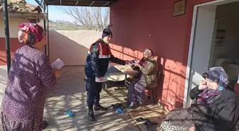 Edirne'de jandarma ekipleri aile içi şiddetle mücadele çalışması yaptı