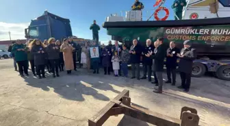 Çanakkale'de Şehit Gümrük Muhafaza Memuru Ahmet Serkan Yarımoğlu'nun Adını Taşıyan Bot Denize İndirildi