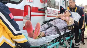 Serik'te çıkan yangında yaralanan kadın hastaneye kaldırıldı