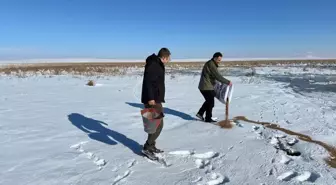 Ardahan ve Kars'ta dondurucu soğuklar nedeniyle yaban hayvanlarına doğada yem bırakıldı